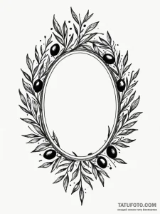 Olive branch across broken mirror, artistic t... - эскиз тату (№1751414460_0, 02.07.2025 00:01) — Tatufoto.com