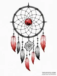 Dreamcatcher with a geode slice as its center... - эскиз тату (№1751415500_0, 02.07.2025 00:18) — Tatufoto.com