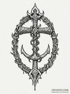 Ring of bone crowned with runes, concept art... - эскиз тату (№1751417268_0, 02.07.2025 00:47) — Tatufoto.com