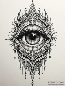 Umbra eye beneath frozen helm, tattoo drawing... - эскиз тату (№1751417491_0, 02.07.2025 00:51) — Tatufoto.com