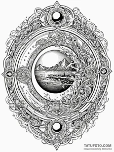 Orb shattering spectral seal, artistic tattoo... - эскиз тату (№1751417685_0, 02.07.2025 00:54) — Tatufoto.com