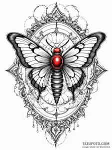 Atomic moth with torn patterns, concept art f... - эскиз тату (№1751417752_0, 02.07.2025 00:55) — Tatufoto.com