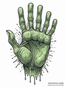 Zombie hand giving a thumbs-up, artistic tatt... - эскиз тату (№1751418407_0, 02.07.2025 01:06) — Tatufoto.com