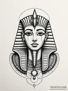 Egyptian sarcophagus with glowing eyes, tatto... - эскиз тату (№1751419090_0, 02.07.2025 01:18) — Tatufoto.com