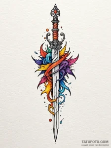 Dagger casting shadow sigil, tattoo drawing o... - эскиз тату (№1751419324_0, 02.07.2025 01:22) — Tatufoto.com