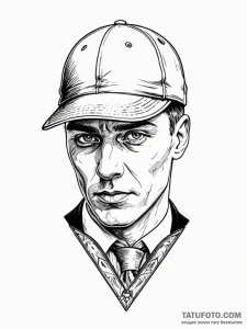 The peaky blinders' razor blade cap - эскиз тату (№1751421159_0, 02.07.2025 01:52) — Tatufoto.com