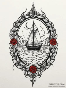 Bas-relief carving of a classical scene, ink... - эскиз тату (№1751421828_0, 02.07.2025 02:03) — Tatufoto.com