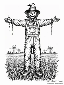 Scarecrow, having done its job, standing prou... - эскиз тату (№1751422926_0, 02.07.2025 02:22) — Tatufoto.com