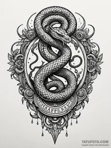 Mirror shards forming serpent, concept art fo... - эскиз тату (№1751422999_0, 02.07.2025 02:23) — Tatufoto.com