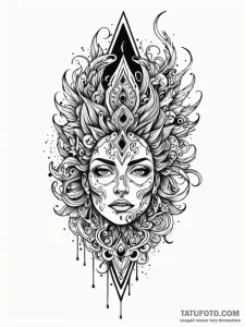 Black sandstorm hiding figures, ink illustrat... - эскиз тату (№1751423666_0, 02.07.2025 02:34) — Tatufoto.com