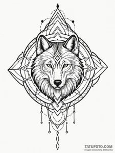 Wolf claw piercing spectral bloom, tattoo fla... - эскиз тату (№1751424085_0, 02.07.2025 02:41) — Tatufoto.com