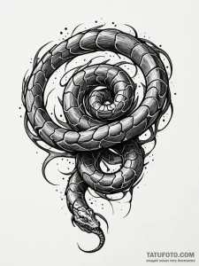 Apocalyptic serpent with fractured body, ink... - эскиз тату (№1751426367_0, 02.07.2025 03:19) — Tatufoto.com