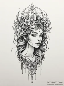 Mythology, folklore & fantasy, tattoo line ar... - эскиз тату (№1751427246_0, 02.07.2025 03:34) — Tatufoto.com