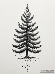 Spruce, tattoo drawing outline, minimalist ap... - эскиз тату (№1751427541_0, 02.07.2025 03:39) — Tatufoto.com