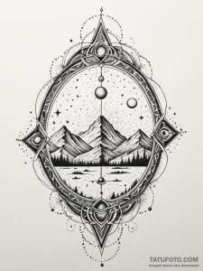 Hollow relic beneath celestial gate, tattoo s... - эскиз тату (№1751428891_0, 02.07.2025 04:01) — Tatufoto.com