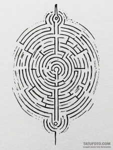 Labyrinth map inked on skin, concept art for... - эскиз тату (№1751429095_0, 02.07.2025 04:04) — Tatufoto.com