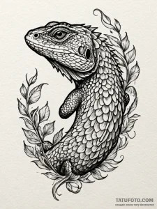 Lizard scales turning to stone, tattoo drawin... - эскиз тату (№1751431908_0, 02.07.2025 04:51) — Tatufoto.com