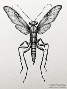 Mantis eyes glowing in darkness, tattoo drawi... - эскиз тату (№1751433526_0, 02.07.2025 05:18) — Tatufoto.com