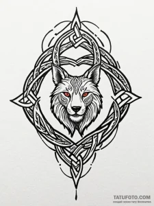 A celtic knotwork animal, tattoo sketch desig... - эскиз тату (№1751434433_0, 02.07.2025 05:33) — Tatufoto.com