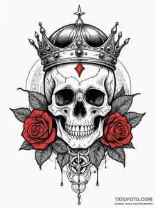 Moonlit crown upon bone throne, ink illustrat... - эскиз тату (№1751435474_0, 02.07.2025 05:51) — Tatufoto.com