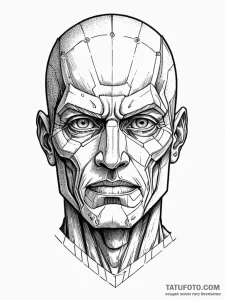 The colossal titan peeking over a wall, tatto... - эскиз тату (№1751436271_0, 02.07.2025 06:04) — Tatufoto.com