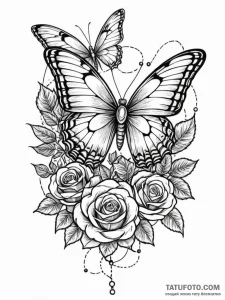 Butterfly with wings made of computer code, t... - эскиз тату (№1751437294_0, 02.07.2025 06:21) — Tatufoto.com