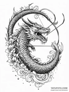 A classic bow and arrow, tribal or hunting th... - эскиз тату (№1751438368_0, 02.07.2025 06:39) — Tatufoto.com