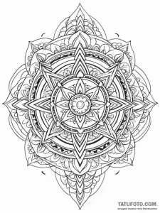 Ivory talisman glowing in void, tattoo line a... - эскиз тату (№1751438501_0, 02.07.2025 06:41) — Tatufoto.com