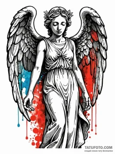 A weeping angel statue, tattoo flash sheet de... - эскиз тату (№1751439795_0, 02.07.2025 07:03) — Tatufoto.com