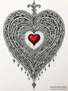 Labyrinth heart trapped in glass, artistic ta... - эскиз тату (№1751439859_0, 02.07.2025 07:04) — Tatufoto.com