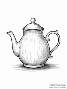 Teapot - эскиз тату (№1751444497_0, 02.07.2025 08:21) — Tatufoto.com