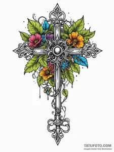 Rusted key beneath thorned vines, tattoo draw... - эскиз тату (№1751444570_0, 02.07.2025 08:22) — Tatufoto.com