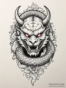 Orcish fang beneath iron helm, tattoo sketch... - эскиз тату (№1751446336_0, 02.07.2025 08:52) — Tatufoto.com