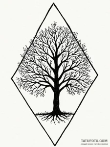 Tree silhouette, minimalist, artistic tattoo... - эскиз тату (№1751447280_0, 02.07.2025 09:08) — Tatufoto.com