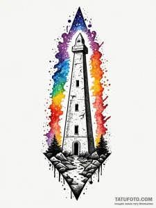 Obelisk rising from bone field, tattoo drawin... - эскиз тату (№1751450148_0, 02.07.2025 09:55) — Tatufoto.com