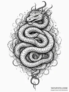 Hidden serpent through spectral storm, artist... - эскиз тату (№1751450728_0, 02.07.2025 10:05) — Tatufoto.com