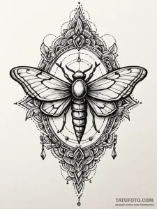 Ashen moth trapped in glass, tattoo flash she... - эскиз тату (№1751451063_0, 02.07.2025 10:11) — Tatufoto.com