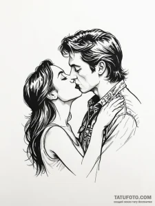 Kiss - эскиз тату (№1751452521_0, 02.07.2025 10:35) — Tatufoto.com