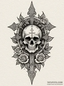 A templar knight's cross, tattoo sketch desig... - эскиз тату (№1751453729_0, 02.07.2025 10:55) — Tatufoto.com