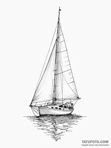 Sailboat - эскиз тату (№1751453796_0, 02.07.2025 10:56) — Tatufoto.com