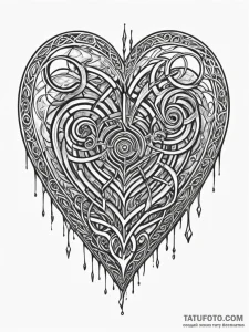 Labyrinth heart trapped in glass, concept art... - эскиз тату (№1751454457_0, 02.07.2025 11:07) — Tatufoto.com