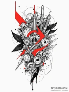 Epaulet, tattoo line art, on a clean white pa... - эскиз тату (№1751457363_0, 02.07.2025 11:56) — Tatufoto.com
