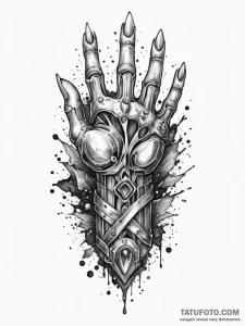 Kingр р†р вђљрівђћсћs gauntlet gripping shatt... - эскиз тату (№1751458038_0, 02.07.2025 12:07) — Tatufoto.com