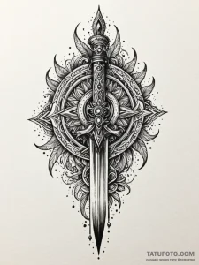Dagger formed of shifting sands, tattoo sketc... - эскиз тату (№1751467967_0, 02.07.2025 14:52) — Tatufoto.com