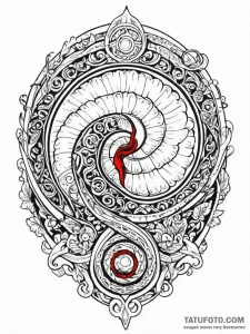 Graven relic spiraling through void, tattoo d... - эскиз тату (№1751468970_0, 02.07.2025 15:09) — Tatufoto.com