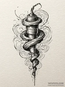 Tornado of swirling souls, ink illustration f... - эскиз тату (№1751469787_0, 02.07.2025 15:23) — Tatufoto.com