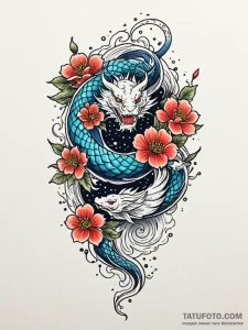 Astral rose suspended in space, tattoo sketch... - эскиз тату (№1751469953_0, 02.07.2025 15:25) — Tatufoto.com