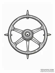 Steering wheel, concept art for tattoo, uniqu... - эскиз тату (№1751470537_0, 02.07.2025 15:35) — Tatufoto.com