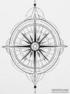 Solar compass, a tool for navigation when mag... - эскиз тату (№1751470611_0, 02.07.2025 15:36) — Tatufoto.com