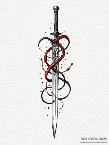 Blood vine strangling blade, tattoo sketch de... - эскиз тату (№1751470742_0, 02.07.2025 15:39) — Tatufoto.com